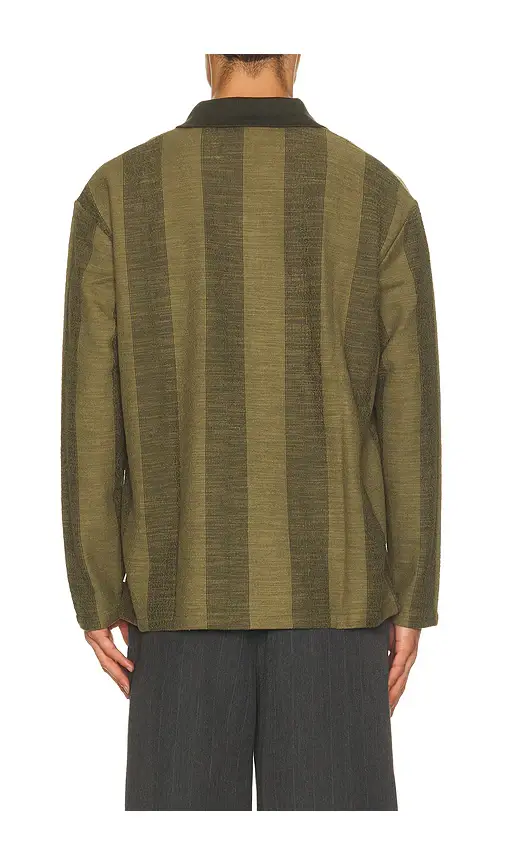 Les Deux Striped Jacquard Long Sleeve Polo | Thumbnail 2 Les Deux Striped Jacquard Long Sleeve Polo | Thumbnail 2