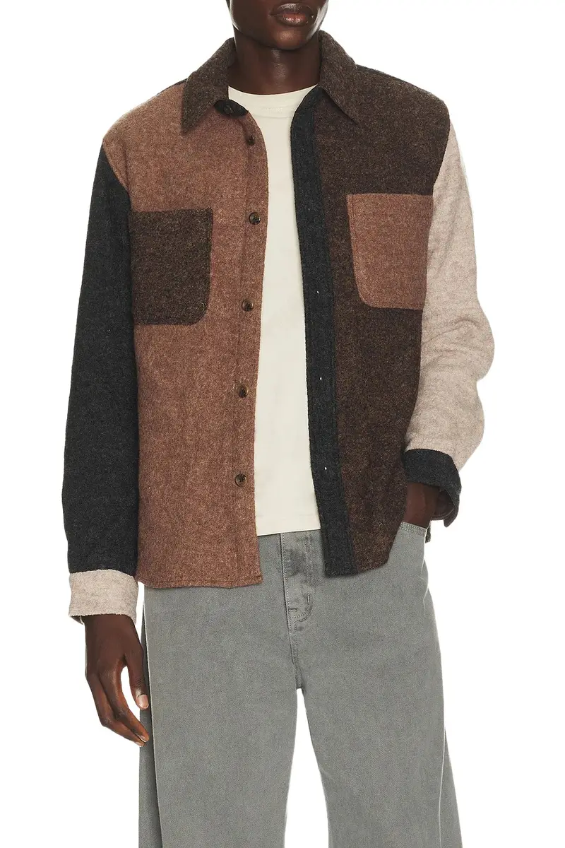 Wool Colourblock Overshirt Wool Colourblock Overshirt