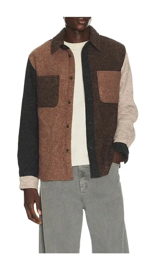 Wool Colourblock Overshirt Wool Colourblock Overshirt