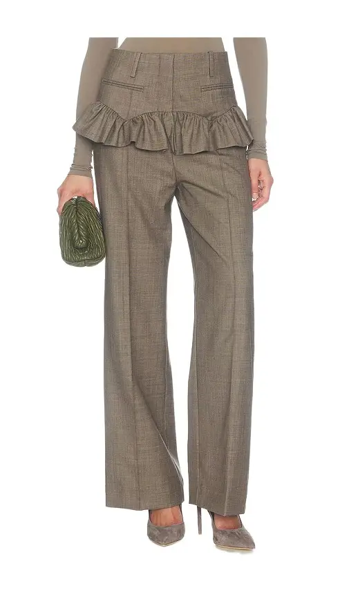 Ganni Wool Melange Suiting Skirt Pant