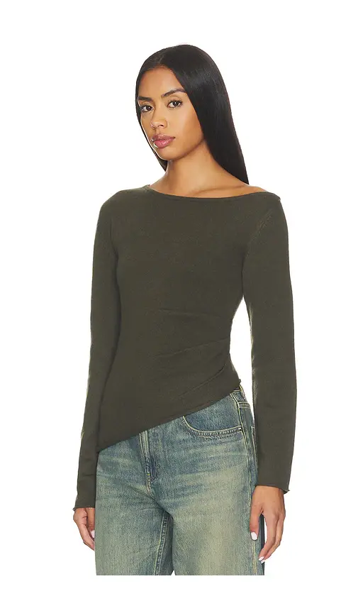 Helmut Lang Draped Asym Top | Thumbnail 2