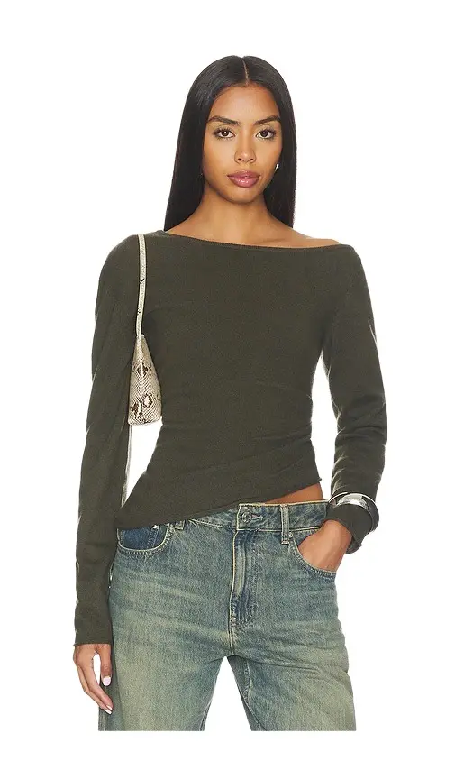 Helmut Lang Draped Asym Top
