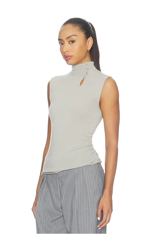 Helmut Lang Button Sleeveless Top | Thumbnail 2 Helmut Lang Button Sleeveless Top | Thumbnail 2