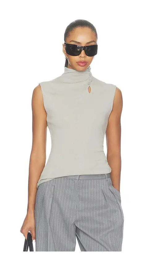 Helmut Lang Button Sleeveless Top