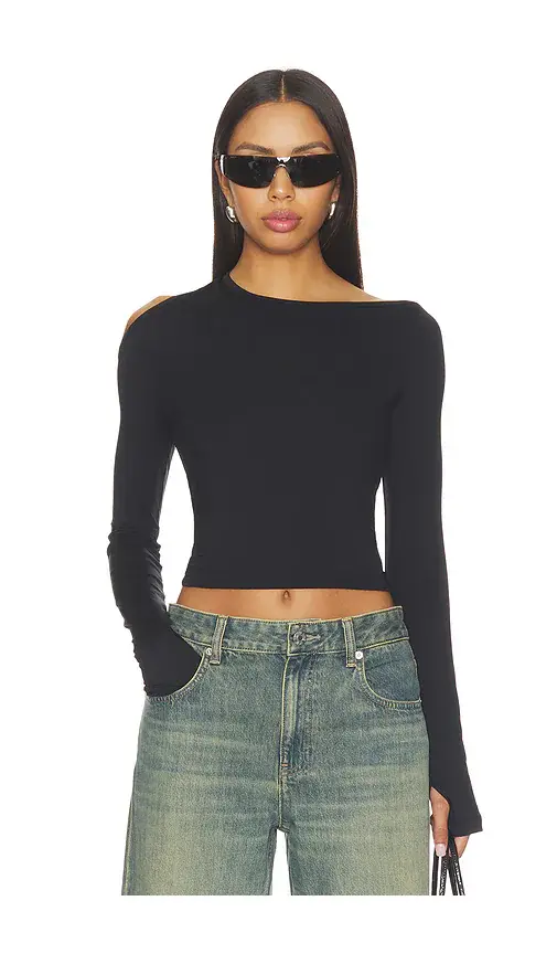 Helmut Lang Asymmetrical Cutout Top | Thumbnail 2