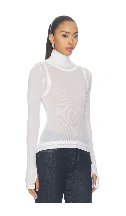 Helmut Lang Layer Long Sleeve Neck Sheer | Thumbnail 2 Helmut Lang Layer Long Sleeve Neck Sheer | Thumbnail 2