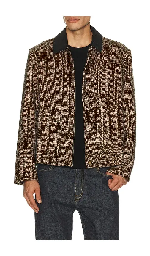 Percival Herringbone Boxy Cropped Jacket
