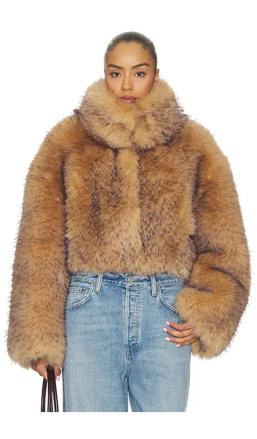 ROTATE Faux Fur Crop Jacket | Thumbnail 2 ROTATE Faux Fur Crop Jacket | Thumbnail 2