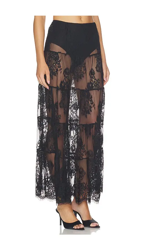 Runaway The Label Enola Tiered Lace Maxi Skirt | Thumbnail 2 Runaway The Label Enola Tiered Lace Maxi Skirt | Thumbnail 2
