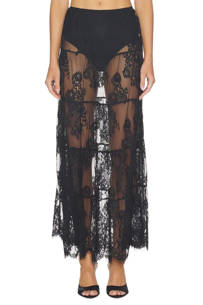 Enola Tiered Lace Maxi Skirt