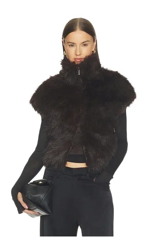 Silky Faux Fur Vest Silky Faux Fur Vest