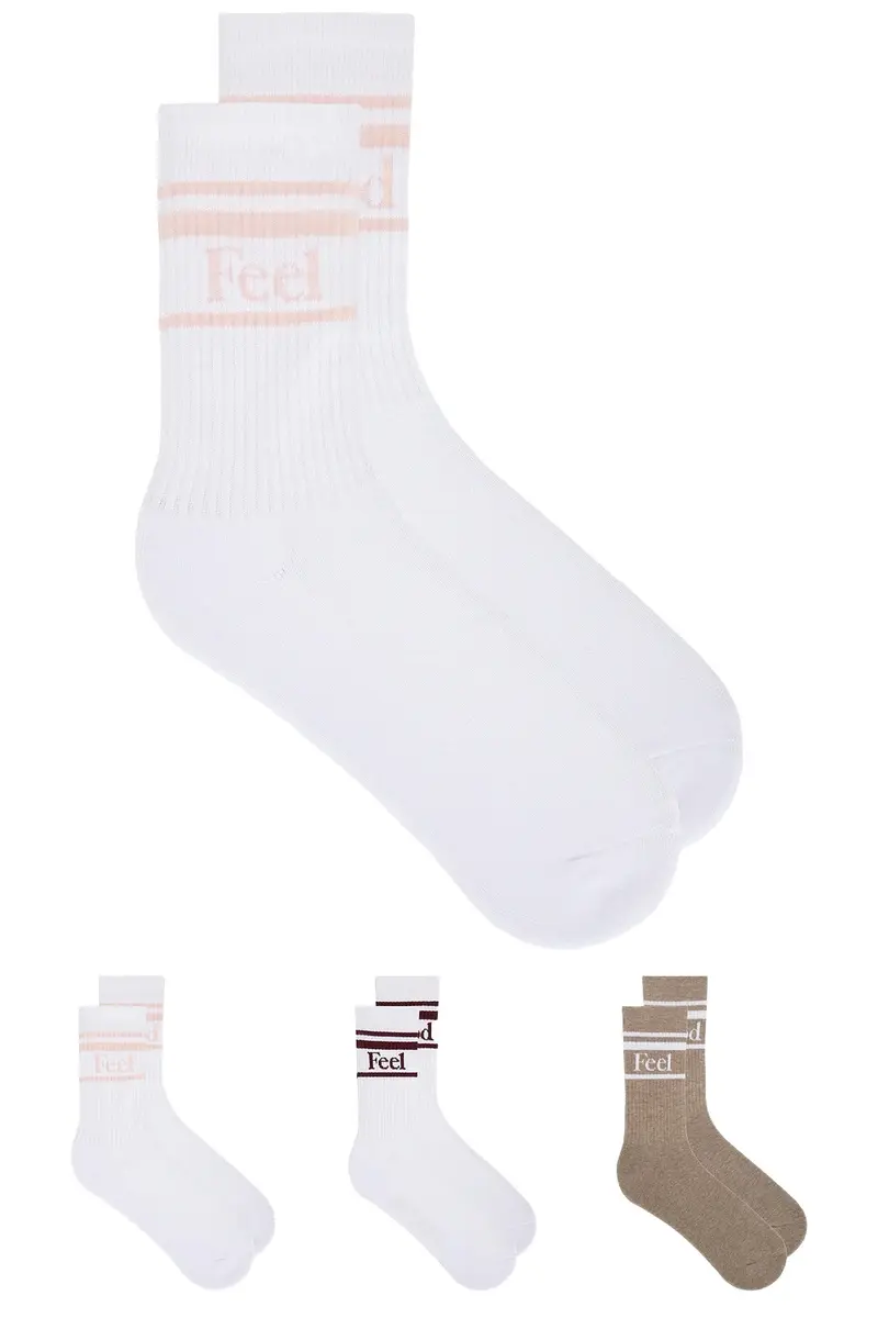 Negative Underwear Feel Good Varsity 3-pack Sock