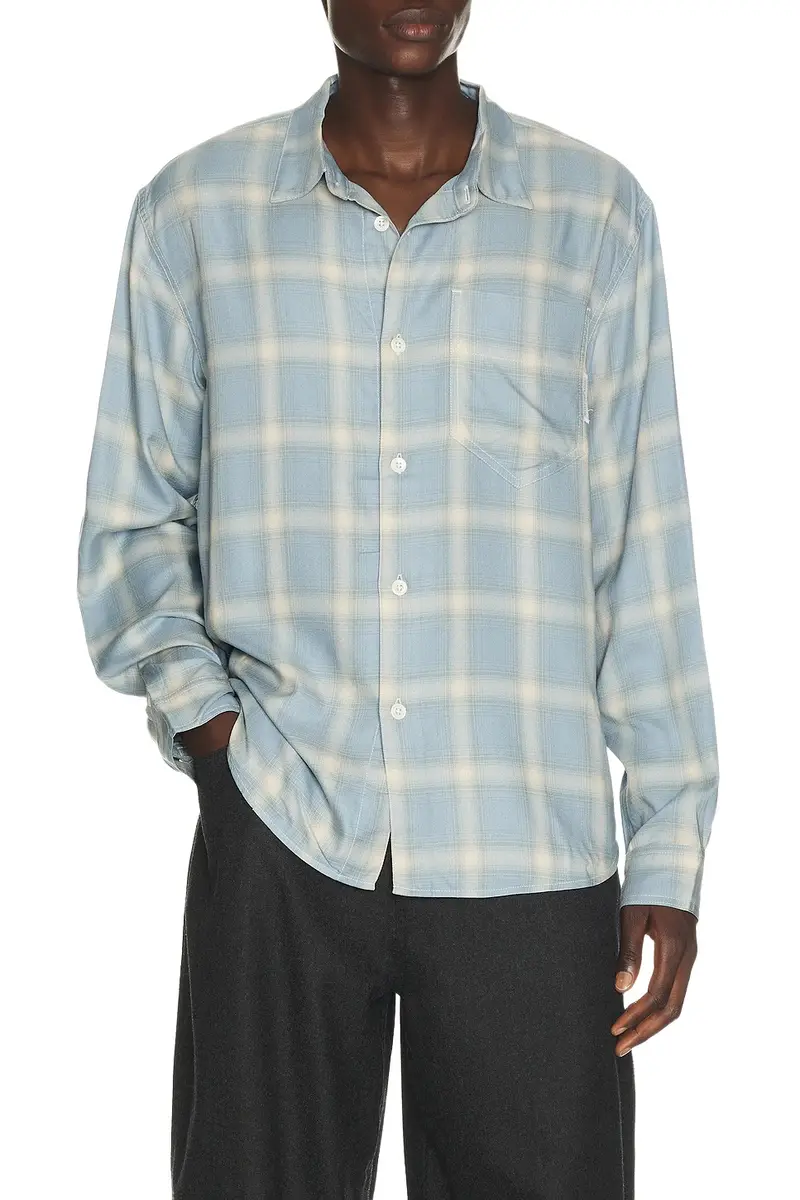 Works and Days Rayon Check Classic Shirt