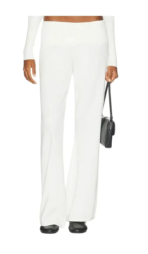 Runaway The Label Monisha Foldover Flare Knit Pant