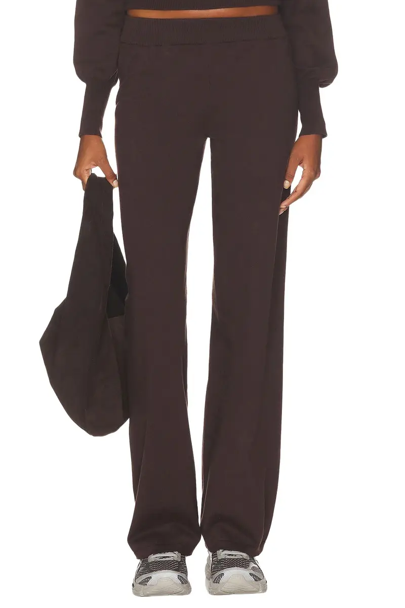 Runaway The Label Heather Wide Leg Knit Pant