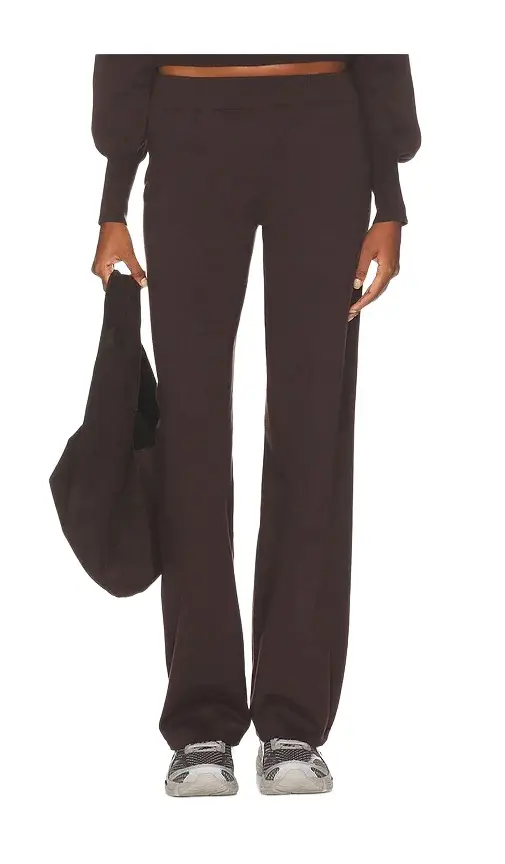 Runaway The Label Heather Wide Leg Knit Pant