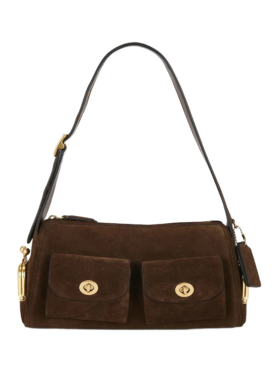 The Coach Originals Suede Turnlock Haversack 27
