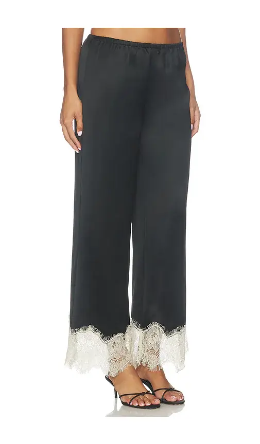 SIMONMILLER Nella Satin Lace Pant | Thumbnail 2 SIMONMILLER Nella Satin Lace Pant | Thumbnail 2