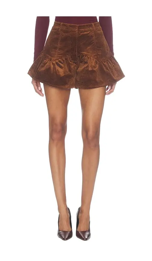 Corduroy Flounce Short