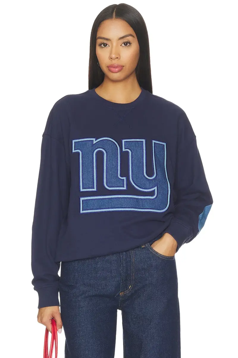 New York Giants Denim Patch Crew Sweater New York Giants Denim Patch Crew Sweater