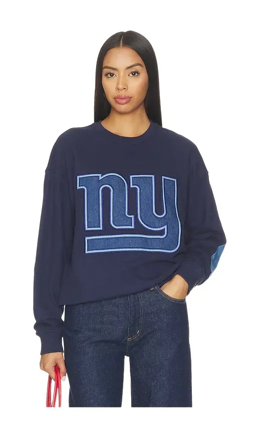 New York Giants Denim Patch Crew Sweater New York Giants Denim Patch Crew Sweater