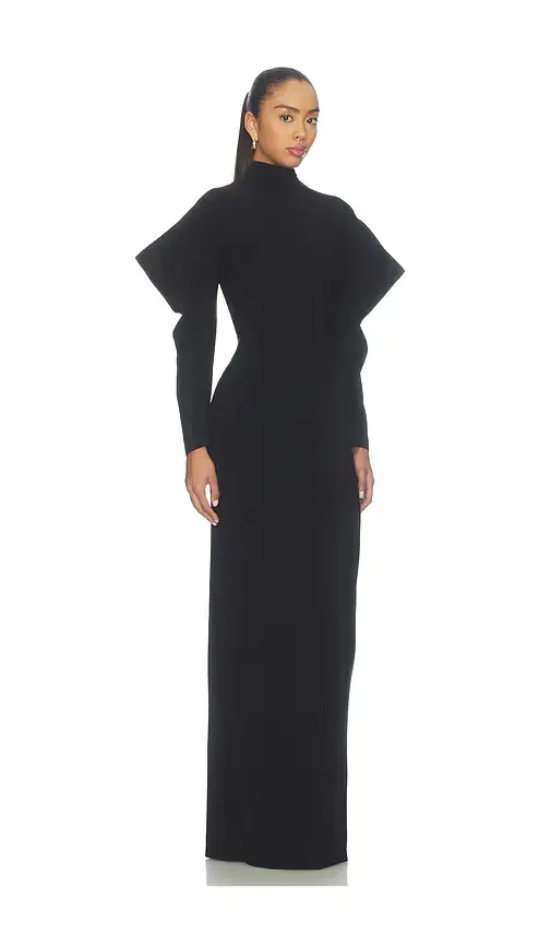 Norma Kamali Wing Sleeve Open Back Bow Neck Gown | Thumbnail 2 Norma Kamali Wing Sleeve Open Back Bow Neck Gown | Thumbnail 2