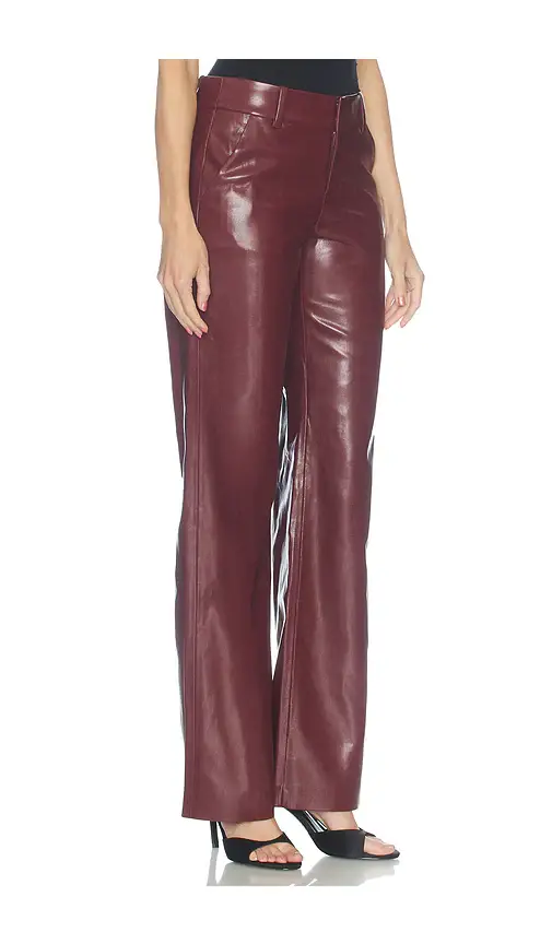 Alice + Olivia Alice + Olivia Olivia Alexander Faux Leather Slim Straight Trouser | Thumbnail 2 Alice + Olivia Alice + Olivia Olivia Alexander Faux Leather Slim Straight Trouser | Thumbnail 2