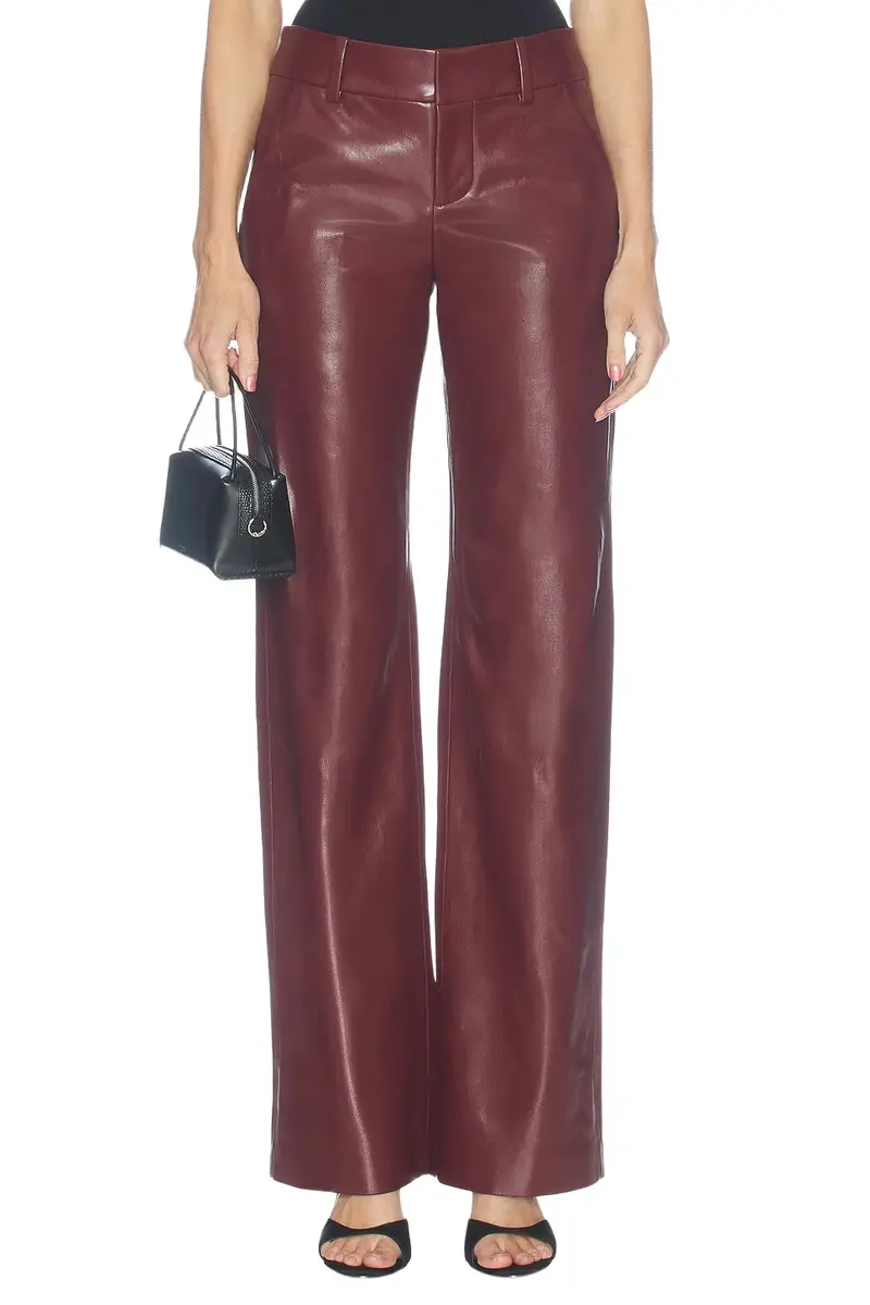 Alice + Olivia Alice + Olivia Olivia Alexander Faux Leather Slim Straight Trouser