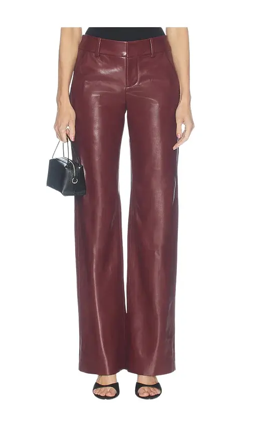 Alice + Olivia Alice + Olivia Olivia Alexander Faux Leather Slim Straight Trouser