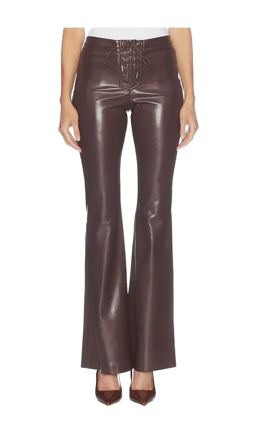 Alice + Olivia Ravyn Faux Leather Lace Up Bootcut Pant Alice + Olivia Ravyn Faux Leather Lace Up Bootcut Pant