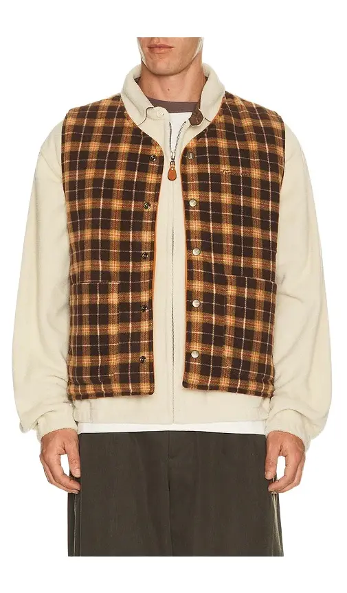KAPPY DESIGN Reversible Nylon Check Vest