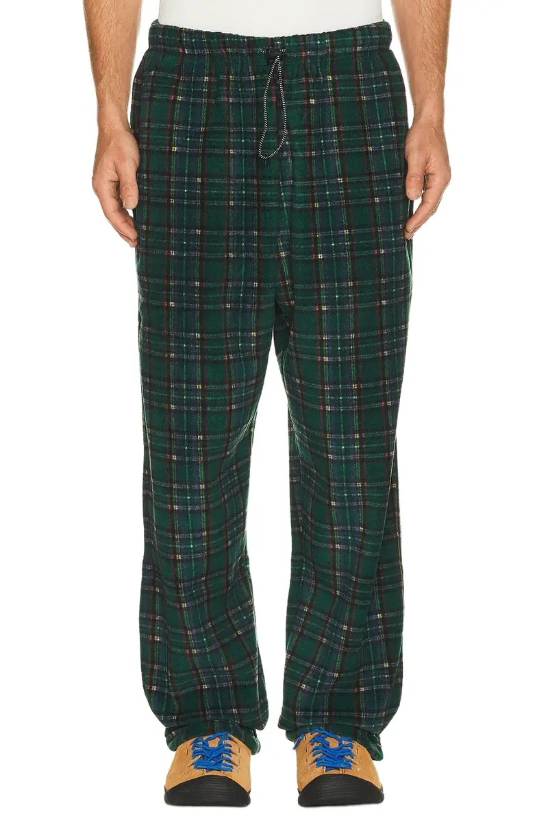 KAPPY DESIGN Fleece Check String Pants