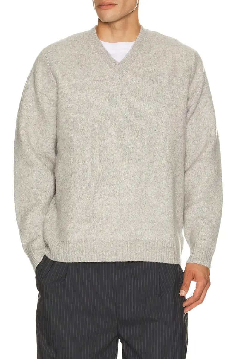 Les Deux Melange V-neck Knit Sweater