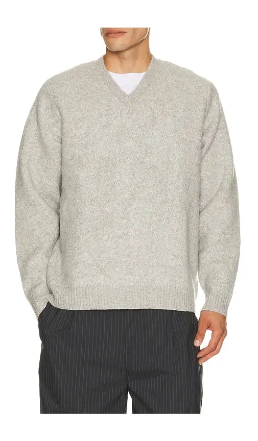 Les Deux Melange V-neck Knit Sweater