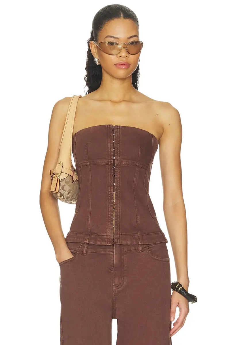 SOVERE Dakota Denim Bodice Top