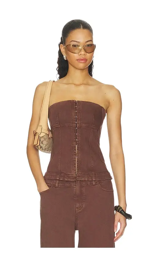 SOVERE Dakota Denim Bodice Top