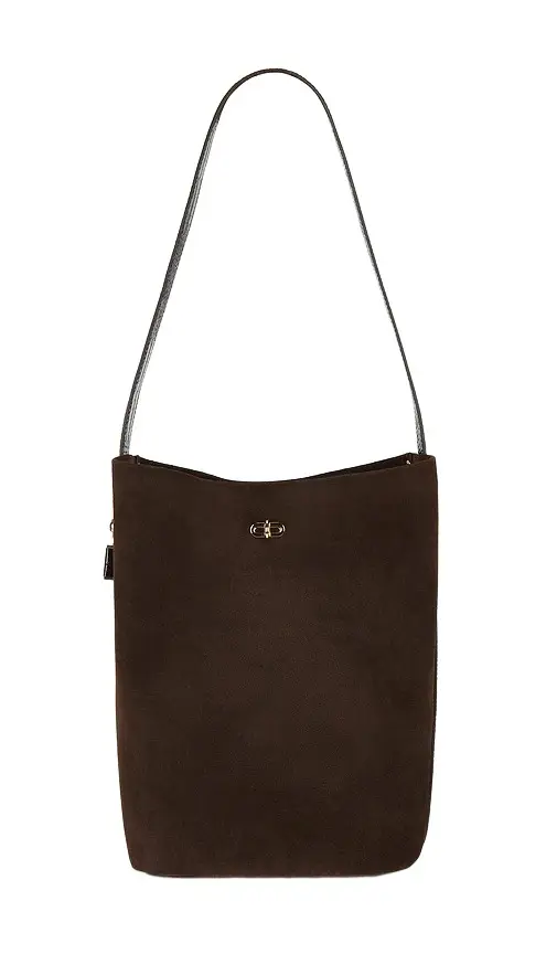 Tory Burch Lock Suede Slim Bucket Bag
