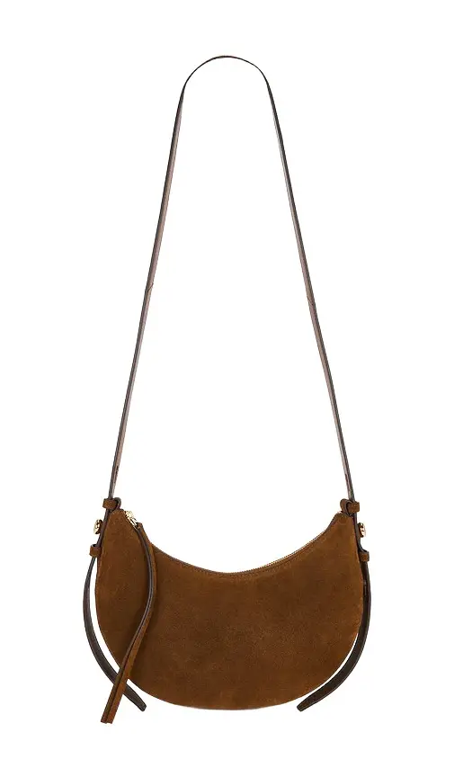 Tory Burch Romy Suede Half Moon Bag