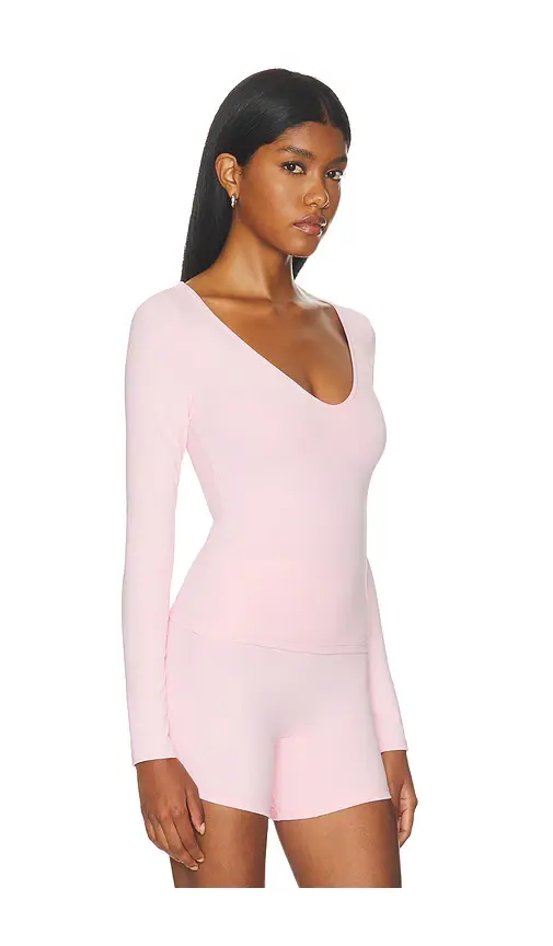 Runaway The Label Zelda Low V-neck Long Sleeve Top | Thumbnail 2