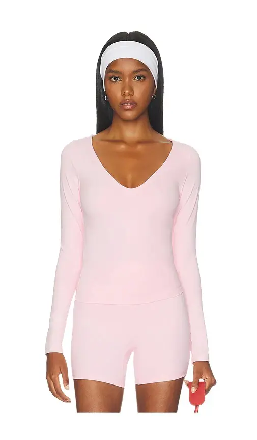 Runaway The Label Zelda Low V-neck Long Sleeve Top