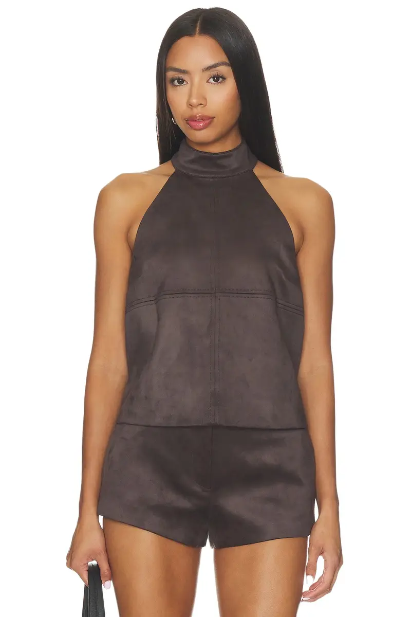 Collina Faux Suede Top Collina Faux Suede Top