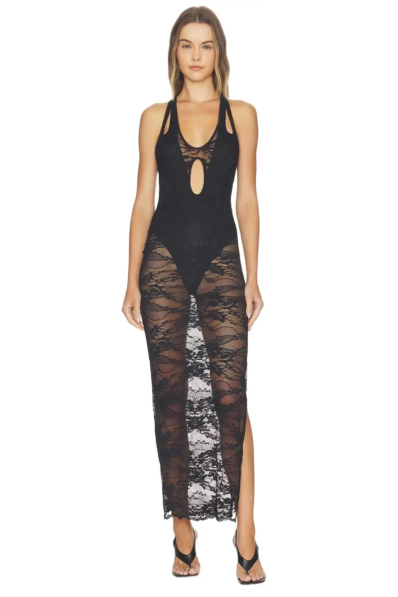 Lace Veiled Dress