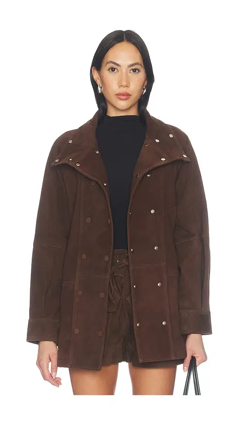 Aexae Lamb Leather Suede Cinched Mid Jacket | Thumbnail 2 Aexae Lamb Leather Suede Cinched Mid Jacket | Thumbnail 2