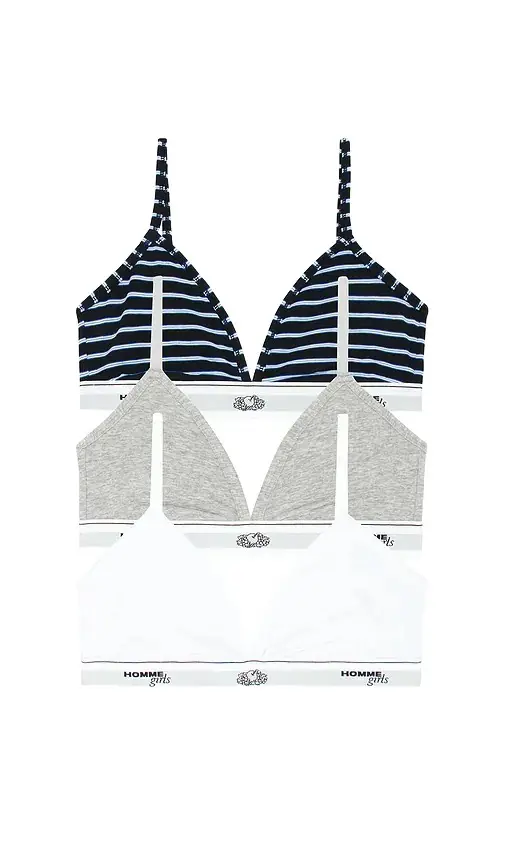 Hommegirls x Fruit Of The Loom Triangle Bralette 3-pack