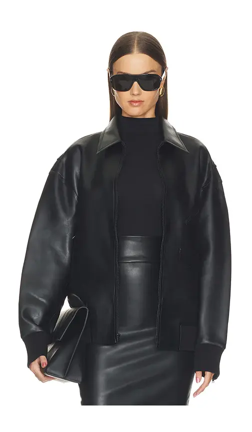Norma Kamali Oversized Mens Classic Zip Front Jacket | Thumbnail 2 Norma Kamali Oversized Mens Classic Zip Front Jacket | Thumbnail 2