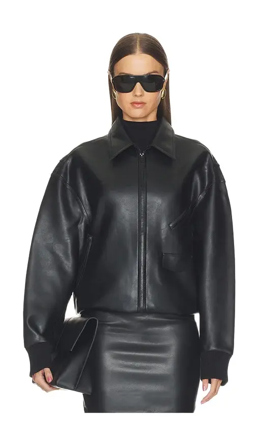 Norma Kamali Oversized Mens Classic Zip Front Jacket