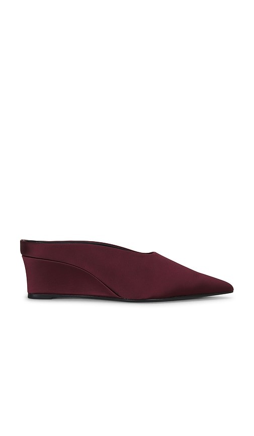 SIMONMILLER Satin Pointed Gala Wedge Pump