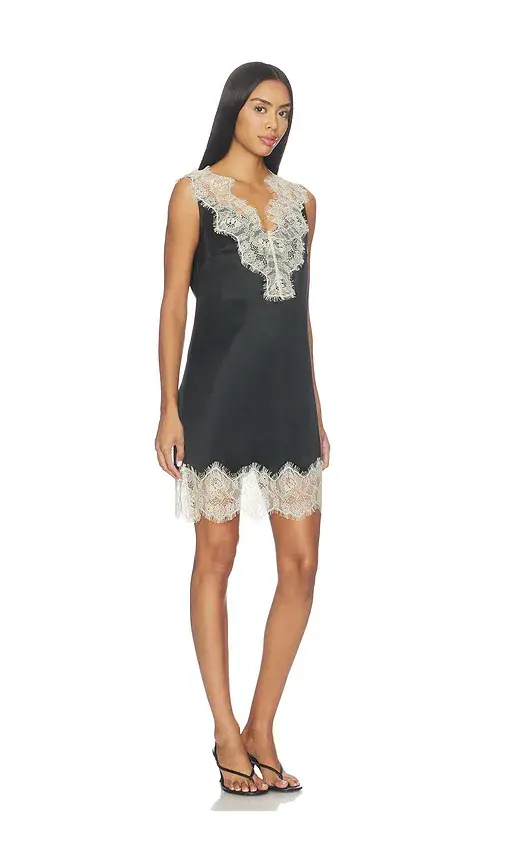 SIMONMILLER Bea Satin Lace Mini Dress | Thumbnail 2 SIMONMILLER Bea Satin Lace Mini Dress | Thumbnail 2