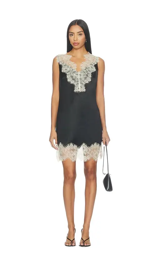 Bea Satin Lace Mini Dress Bea Satin Lace Mini Dress