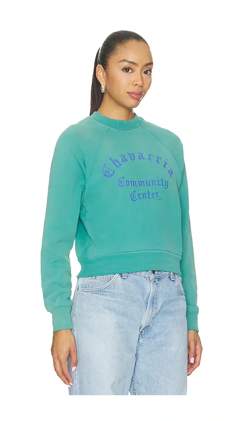 Willy Chavarria Community Center Shrunken Raglan Sweatshirt | Thumbnail 2 Willy Chavarria Community Center Shrunken Raglan Sweatshirt | Thumbnail 2